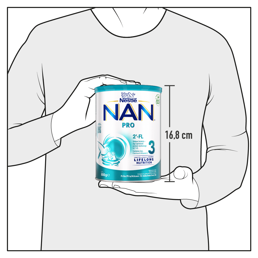 Nestlé NAN PRO 3 pulver 800g boks size
