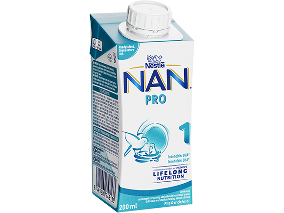 Nestlé NAN PRO 1 drikkeklar morsmelkerstatning 200ml tetra left