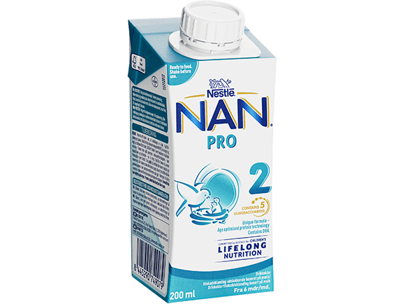 Nestlé NAN PRO 2, drikkeklar tilskudsblandingi 200ml brik left