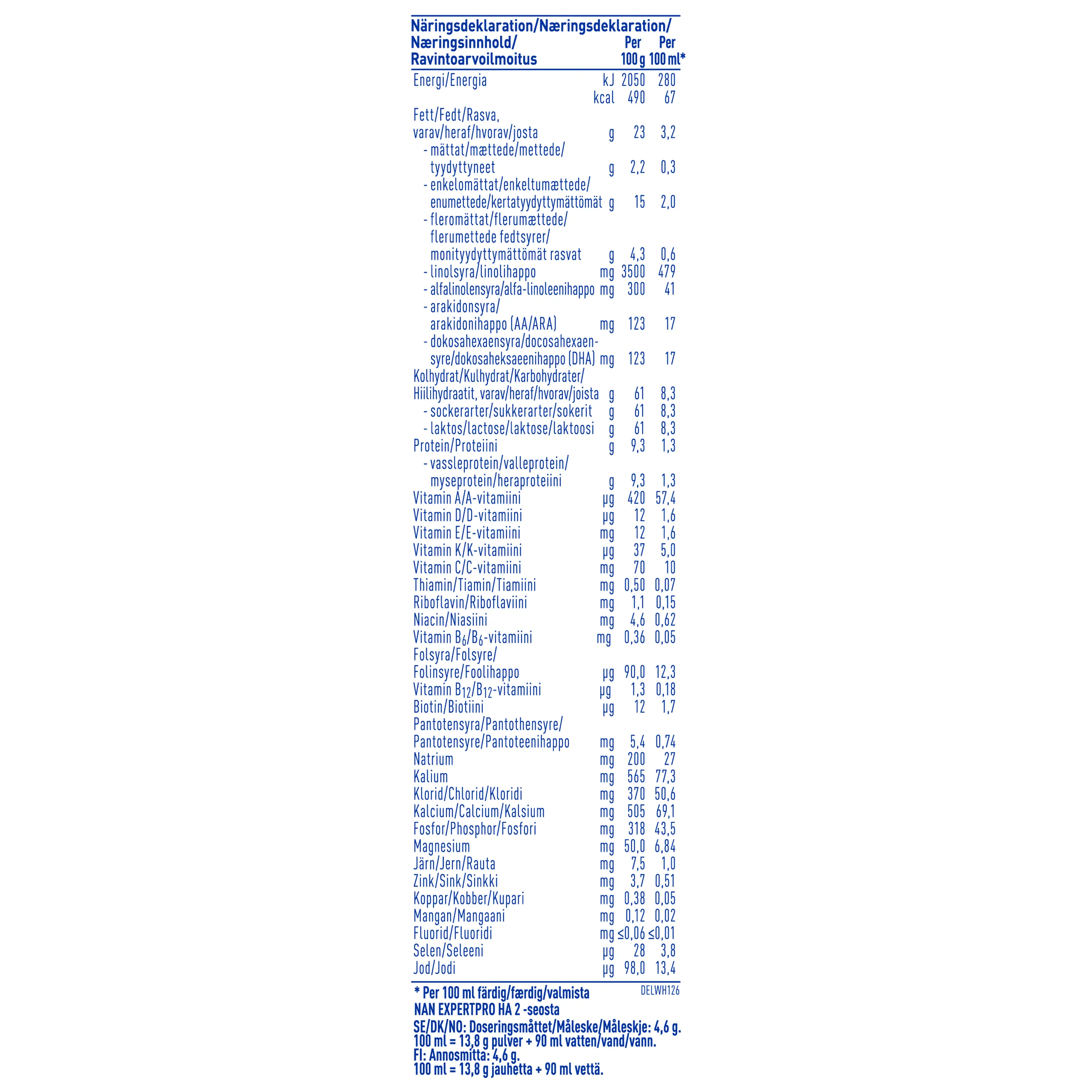 NAN EXPERTPRO HA 2, 800g