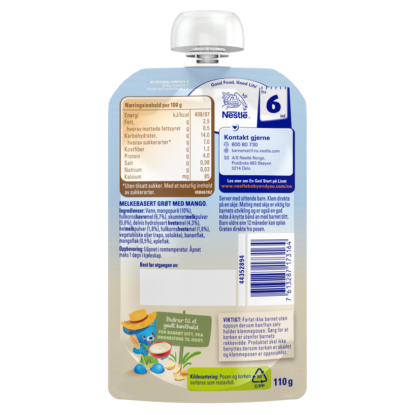 Nestlé min Grøt Mango BOP