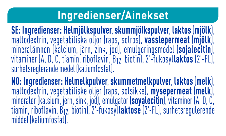 Nestlé NAN PRO 4,  melkedrikk for småbarn 800g boks Ingredienser