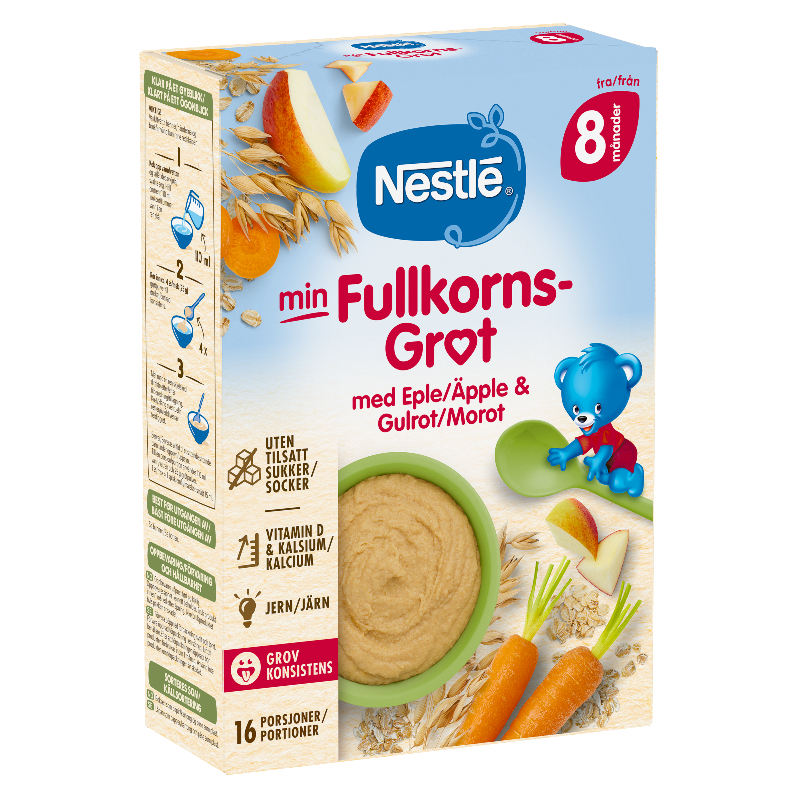 Nestlé min Fullkornsgrøt med Eple og Gulrot