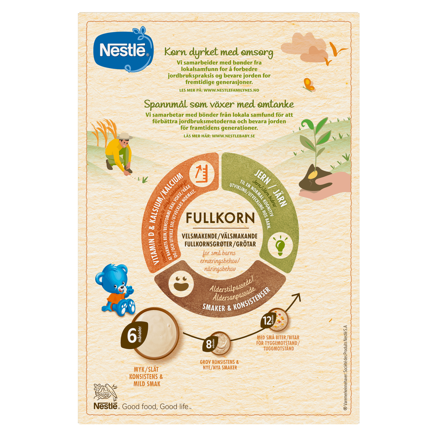 Nestlé min Fullkornsgrøt med Pære og Banan