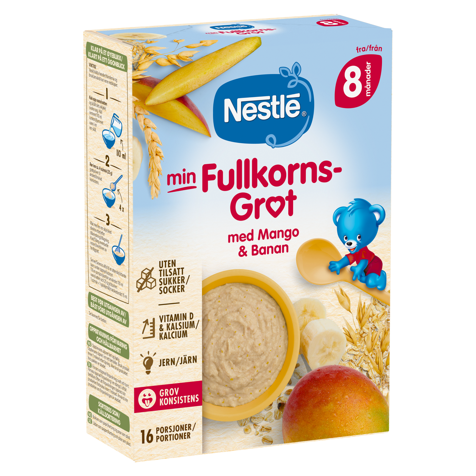Nestlé min Fullkornsgrøt med Mango og Banan