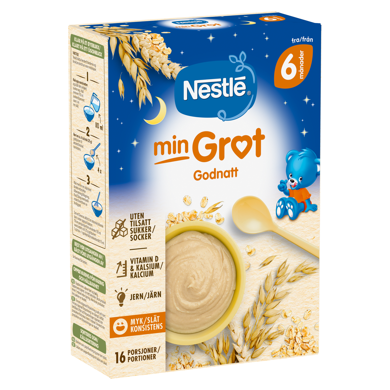 Nestlé min Fullkornsgrøt godnatt 6mnd