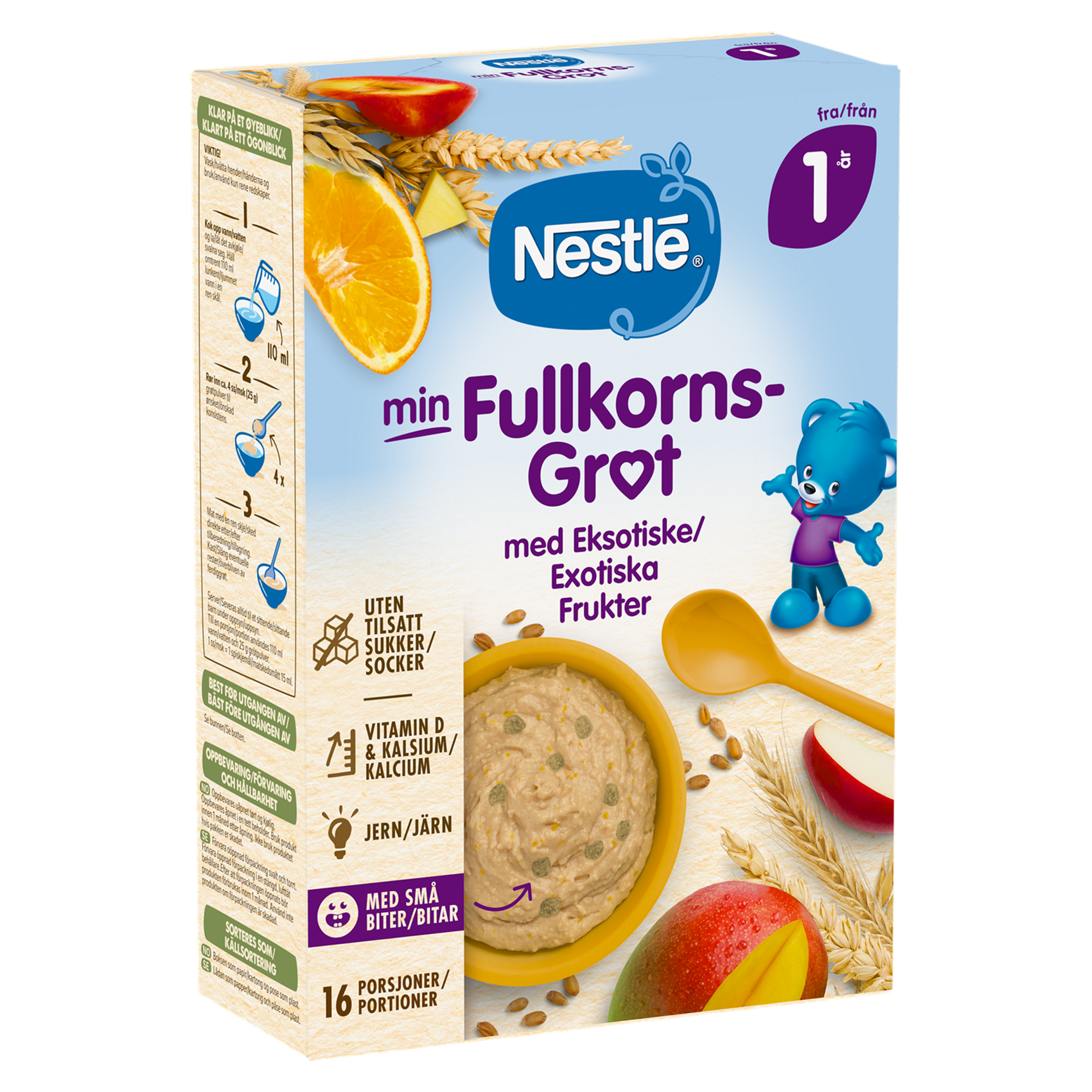 Nestlé min Fullkornsgrøt med Eksotisk frukt	