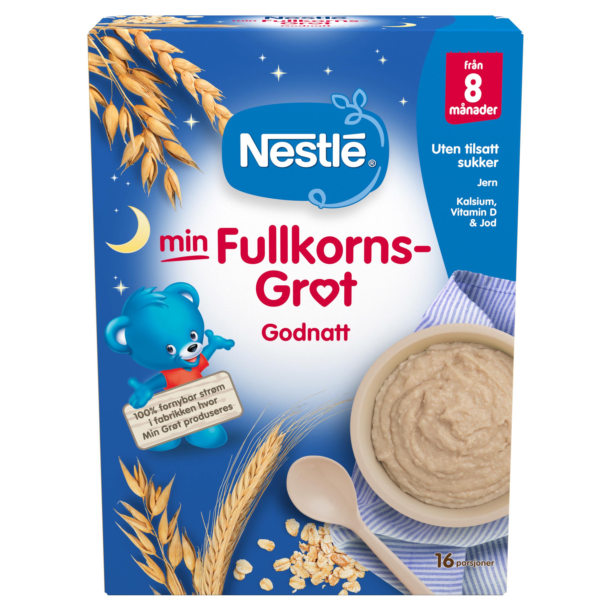 Nestlé min Fullkornsgrøt Godnatt fra 8 måneder