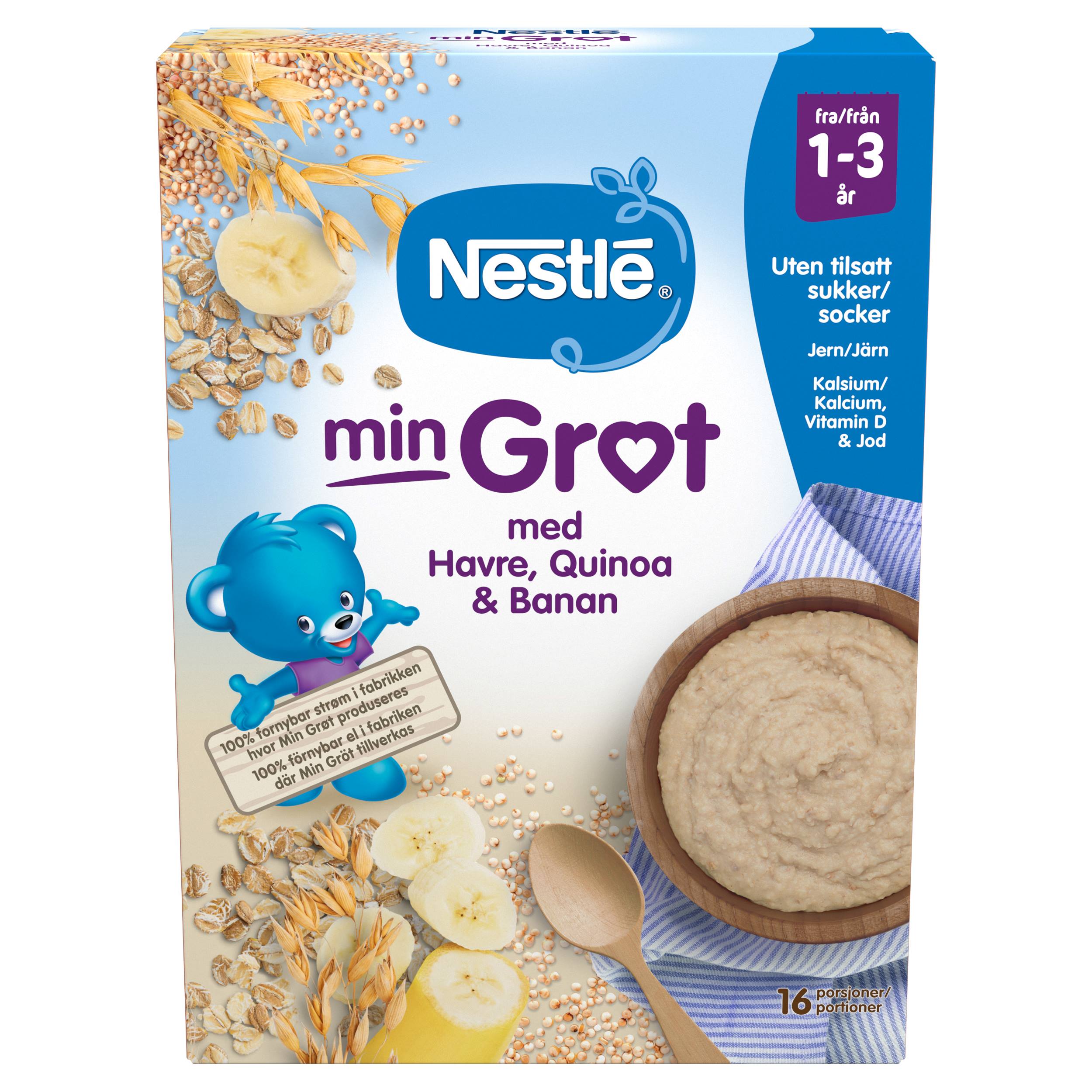 Nestlé Min Fullkornsgrøt Havre, Quinoa & Frukt