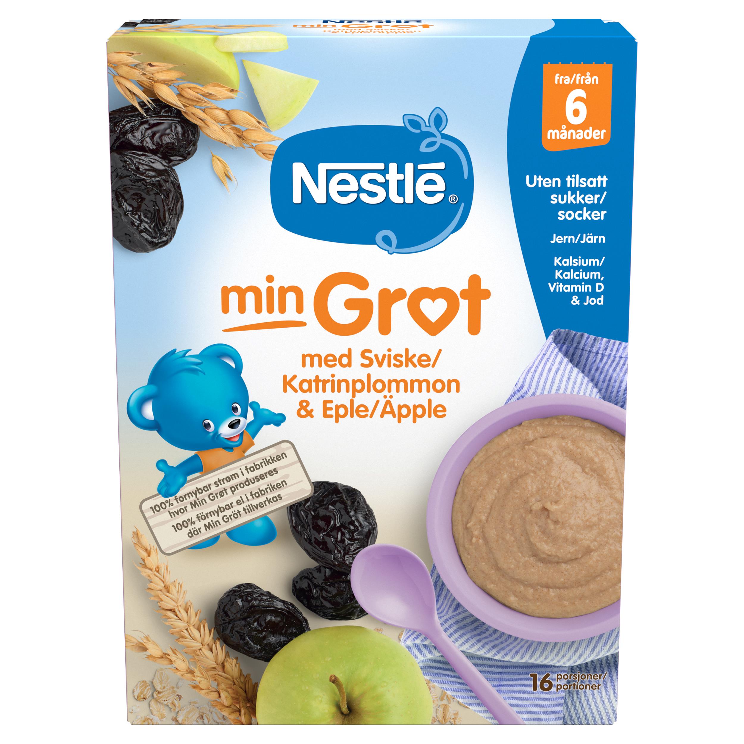 Nestlé min Fullkornsgrøt med Sviske Eple