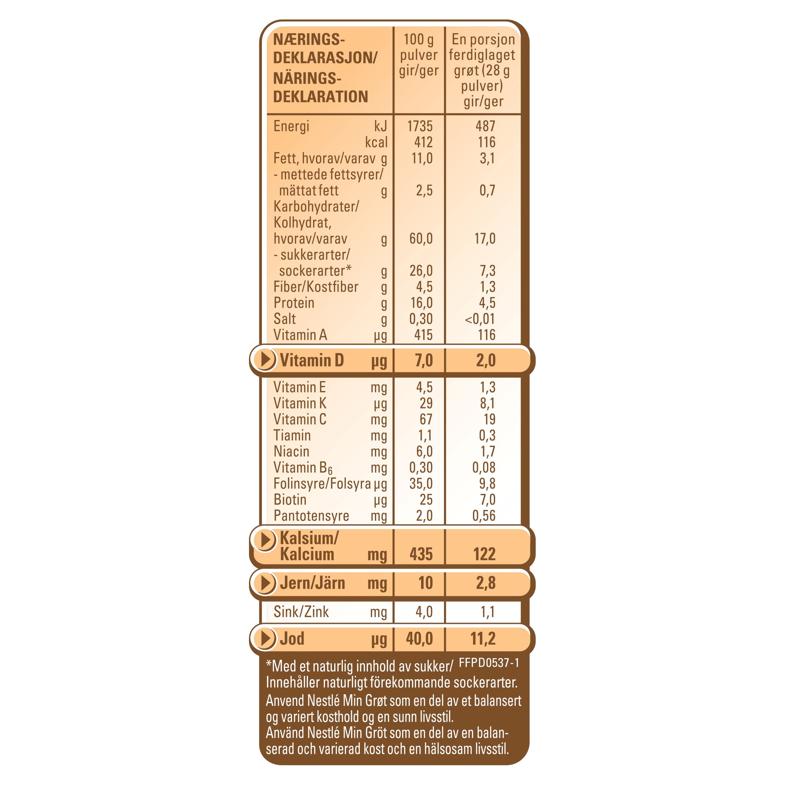 Nestlé min Fullkornsgrøt med Yoghurt Pære & Banan