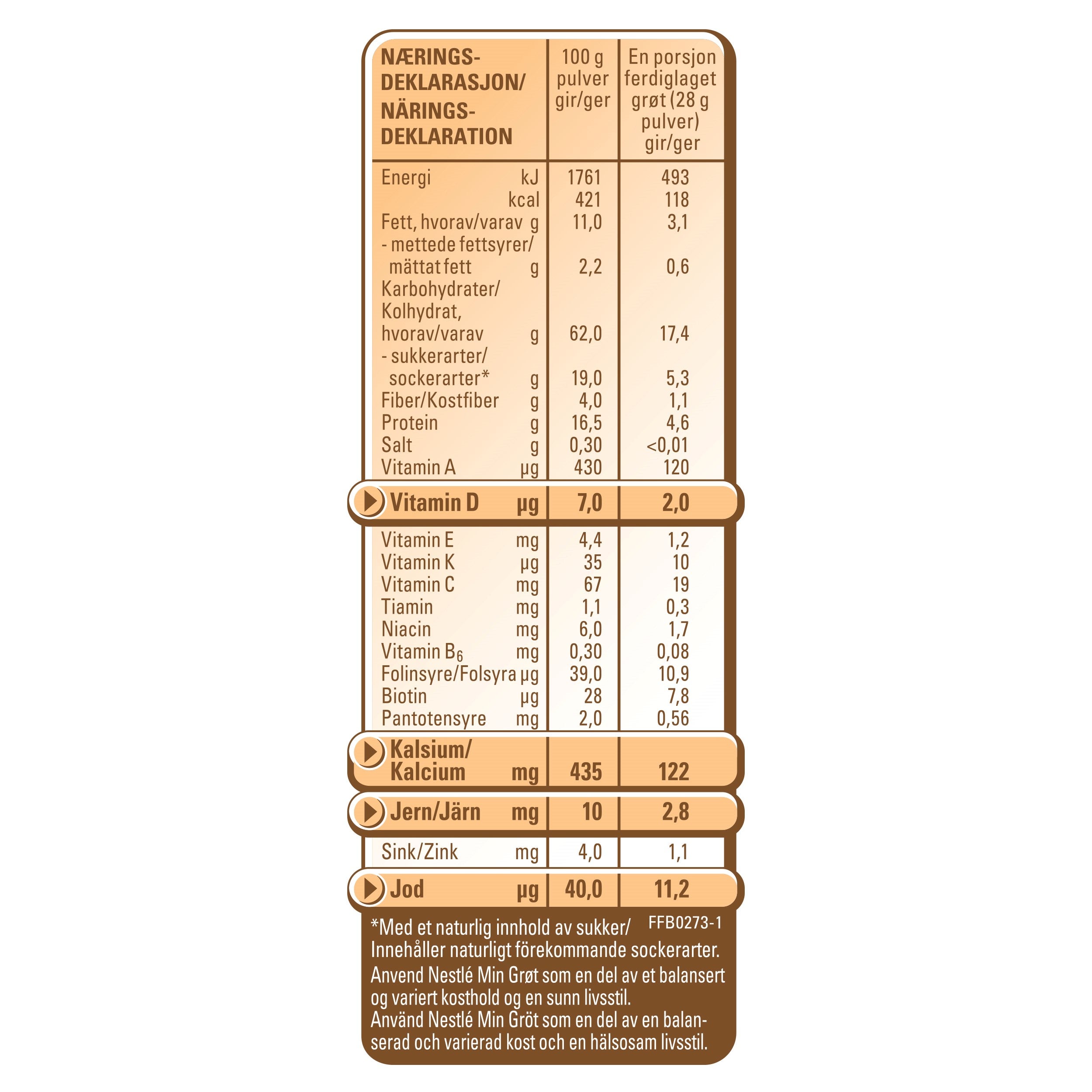 Nestlé min Havregrøt med Pære & Banan