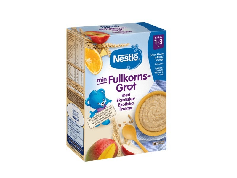 Nestlé min Fullkornsgrøt med Exotiske Frukter fra 1 år