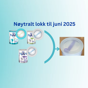 Midlertidig endring i NAN pulverproduktlokk Midlertidig endring i NAN pulverproduktlokk