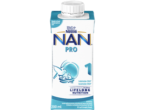Nestlé NAN PRO 1 drikkeklar morsmelkerstatning 200ml tetra for spedbarn fra fødselen Nestlé NAN PRO 1 drikkeklar morsmelkerstatning 200ml tetra for spedbarn fra fødselen