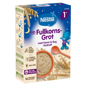 Nestlé min Fullkornsgrøt med Havre & Rugflak Godnatt - Fra 1 år