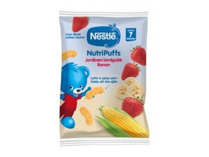 Nestlé NutriPuffs Jordbær, Banan - Från 7 måneder Nestlé NutriPuffs Jordbær, Banan - Från 7 måneder