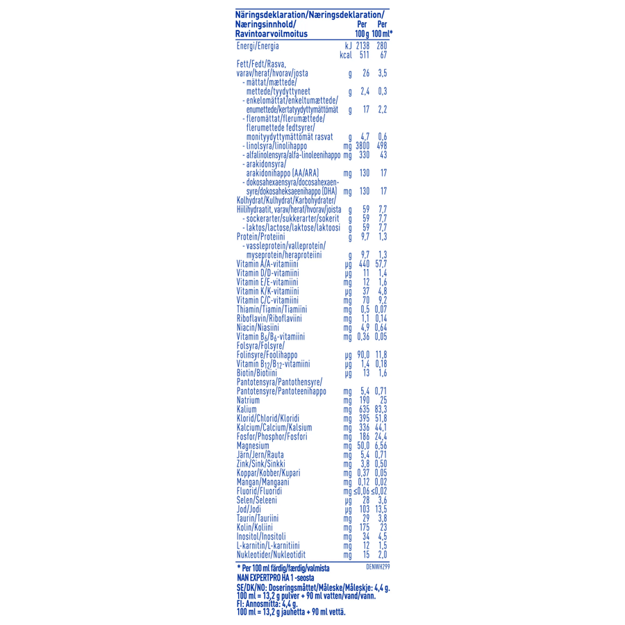 Nestlé NAN EXPERTPRO HA 1 morsmelkerstatning 800g