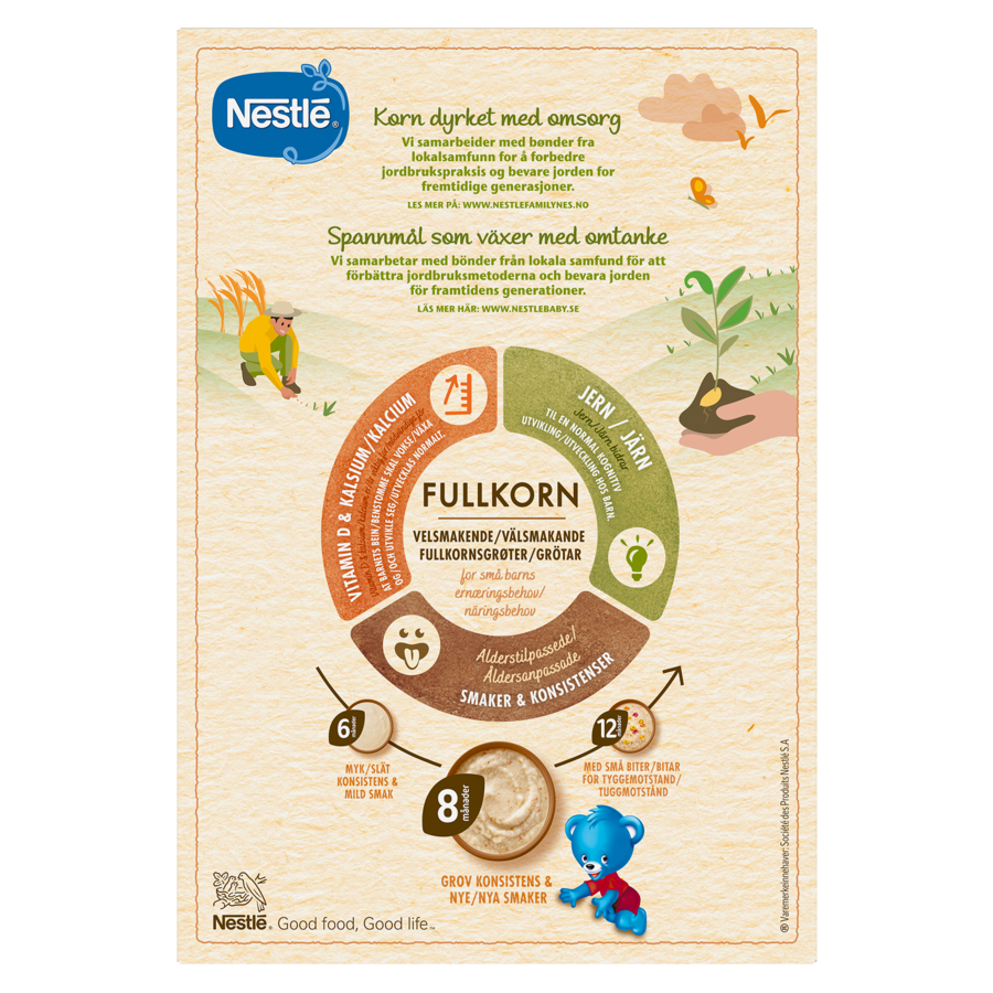 Nestlé min Fullkornsgrøt med Yoghurt, Pære og Banan