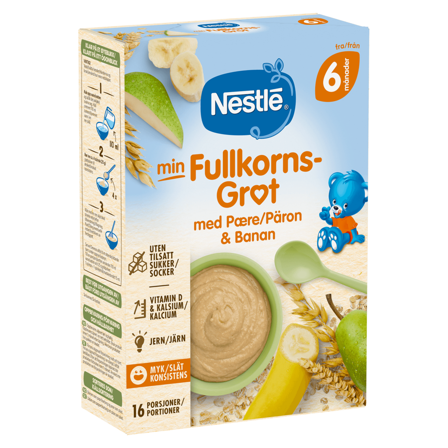 Nestlé min Fullkornsgrøt med Pære & Banan