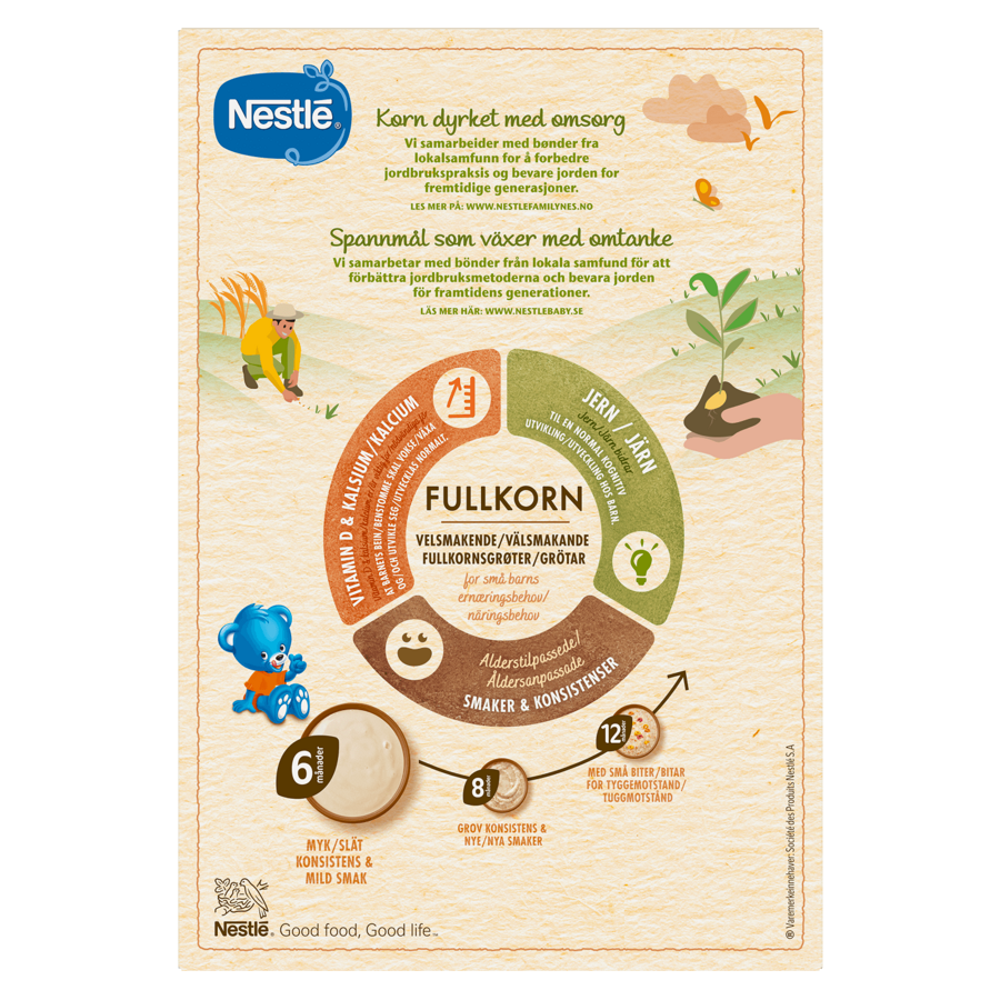 Nestlé min Fullkornsgrøt med Pære og Banan