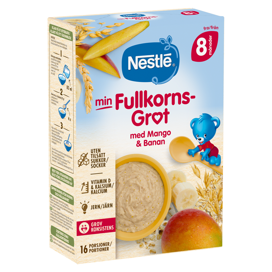 Nestlé min Fullkornsgrøt med Mango og Banan