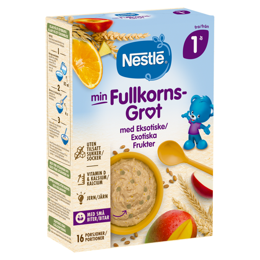 Nestlé min Fullkornsgrøt med Eksotisk frukt	