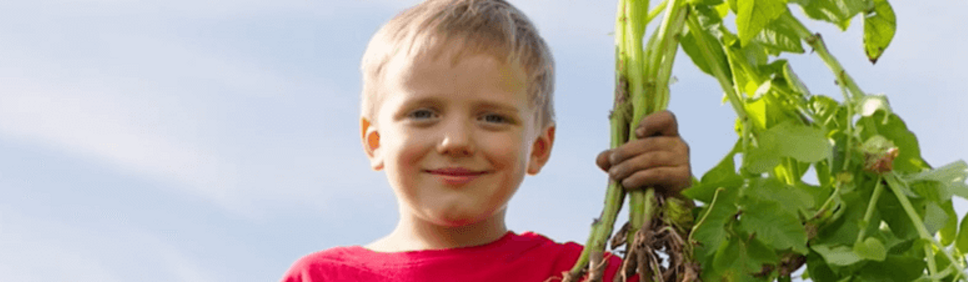 Child at regenerative farm