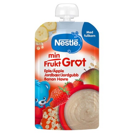 Nestlé min Frukt Grøt Jordbær, Eple, Banan og Havre | Nestlé Barnmat